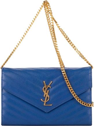 Saint Laurent Clutch a busta - Blu