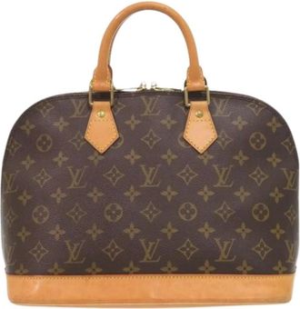 Louis Vuitton Pre-owned Monogram Handbag - Dames - Vintage Handtas - Bruin - ONE Size - Leer - Vintage