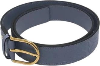 Louis Vuitton Pre-owned M9580W Standard riem - Dames - Vintage Accessoires - Blauw - ONE Size - Leer - Vintage