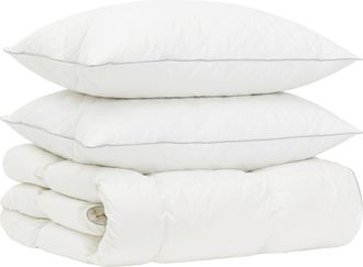vidaXL Juego De Edred&oacute;n 90% Plum&oacute;n De Ganso Fulda 3 Uds. 135 X 220 Cm Vidaxl