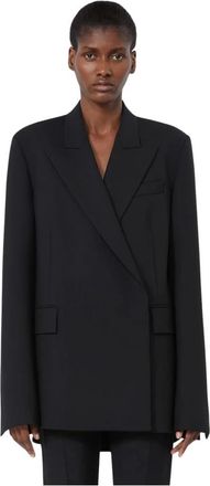 Sportmax Hybrid Tailored Blazer - Dames - Blazers - Zwart - XS - Wol - Jassen