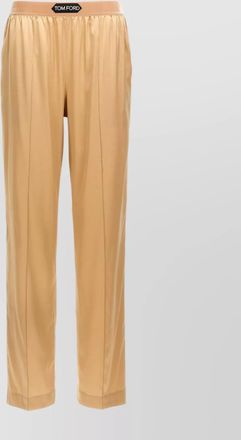 Tom Ford silk trousers with back pockets and elastic waistband
