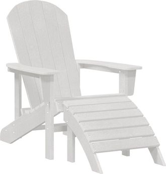 vidaXL Adirondack Chair White 74 x 82 x 92cm Plastic Vidaxl