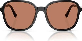 Miu Miu 58mm Polarized Pillow Sunglasses in Black /Brown at Nordstrom