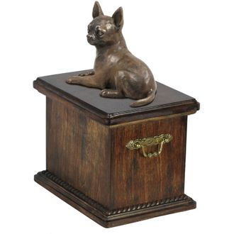 OEM Chihuahua De Pelo Corto - Urna Para Cenizas De Perro, Urna Con Estatuilla, Urna Elegante De Estilo Cl&aacute;sico De Art-dog