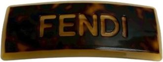 Fendi Pre-owned Plastic Haaraccessoire - Dames - Vintage Accessoires - Bruin - ONE Size - Vintage