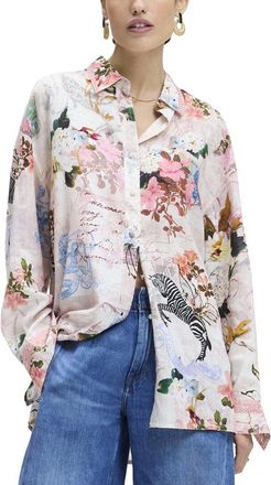 Robert Graham Linen-Blend Lola Woven Shirt