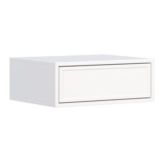 Selsey Selsey Velveto - Mesita De Noche Suspendida Con Caj&oacute;n, Blanco, 50 Cm