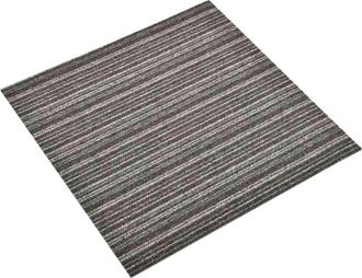 vidaXL Alfombra 20 Uds. Antracita A Rayas 50 X 50 Cm Vidaxl