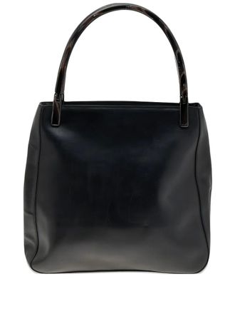 Prada Leren schoudertas - Zwart