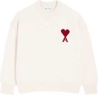 Ami Ami De Coeur Crew-neck Wool Sweater