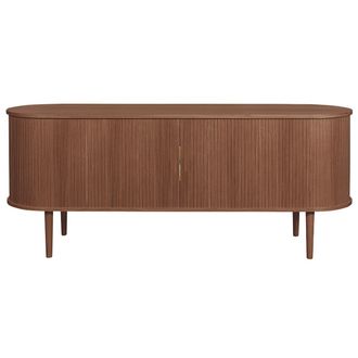 Miliboo Aparador Vintage De Madera Oscura Con 2 Puertas Correderas 160 Cm Epic