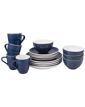 Euroceramica Fez Blue 16Pc Dinnerware Set