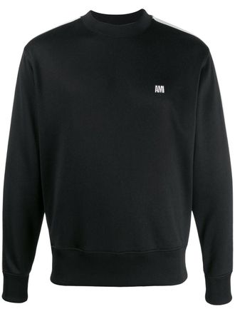 Ami crew neck sweatshirt with Ami embroidery - men - Cotton/Polyester - S - Black