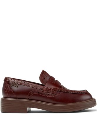 Camper Twins dean smooth penny loafers - Brown