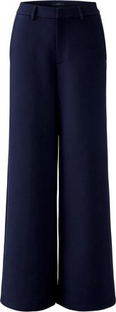 Oui Klassieke Donkerblauwe Broek - Dames - Wijde Broeken - Blauw - XS - Polyester - Broeken