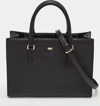 DKNY Dkny Bryant Black Leather Shopper Tote