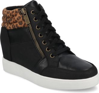 Journee Collection Womens Clarity High Top Wedge Sneaker