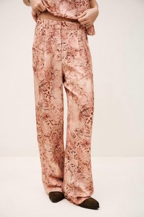 BA&SH Carrina Wide Leg Pants In Rose