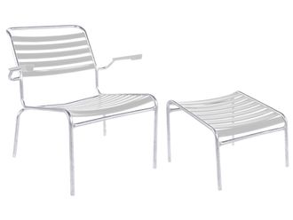 Schubiger M&ouml;bel L&auml;ttli-Lounger + Hocker S&auml;ntis mit Armlehnen