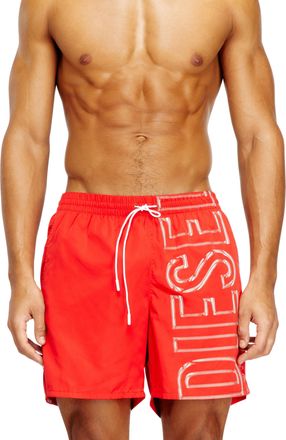 Diesel Swim shorts with oversized logo print - Swim shorts - Man - Red