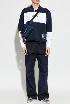 Dsquared2 Polo With Embroidered Logo, Mens, Navy Blue