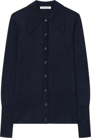 Mark Kenly Domino Tan Kassy Merino Cardigan - female - Mark Kenly Domino Tan - Cardigans - Blue - M - Knitwear
