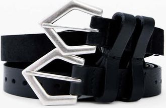 Desigual Cintura doppia in pelle nera-Nero