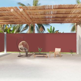 vidaXL Toldo Lateral Retr&aacute;ctil Marr&oacute;n 220x1200 Cm Vidaxl