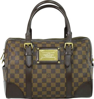 Louis Vuitton Berkeley Handbag Damier Brown Canvas Handbag (Pre-Owned)