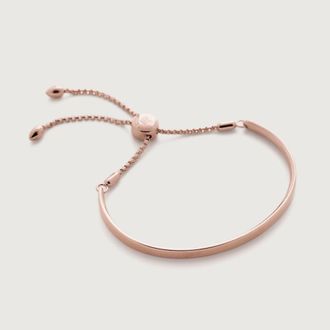 Monica Vinader Fiji Friendship Bracelet, Rose Gold Vermeil on Silver