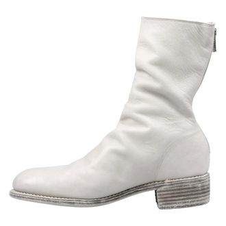 Guidi Schoenen, Heren, Grijs, 41 EU, Leer, Back Zip Leren Laarzen