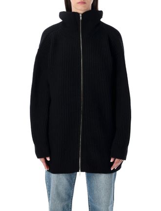 Maison Margiela Geribbelde Wolblend Cardigan Jurk