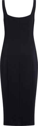Blumarine Womens Midi Dress Black Polyester