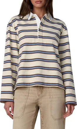 Joe's The Dylan Oversize Rugby Shirt in Ecru Azure Multi S at Nordstrom, Size X-Small