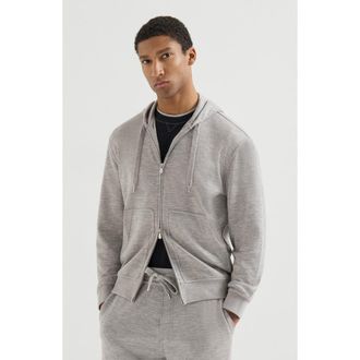 Brunello Cucinelli French terry sweatshirt in Grey at Nordstrom, Size 4X-Large Eu