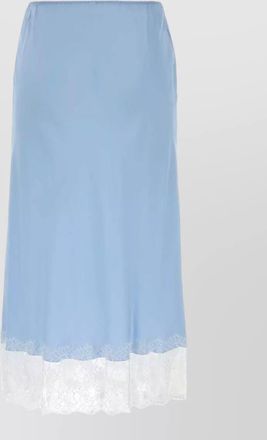 Moschino silk satin straight skirt