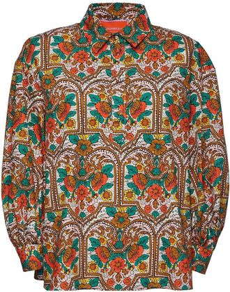 La DoubleJ Poet printed shirt - women - Cotton - S - Brown