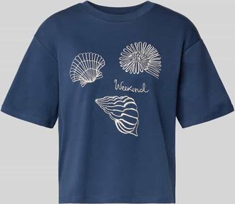 Max Mara Regular Fit T-Shirt aus reiner Baumwolle Modell SABATO in Dunkelblau, Gr&ouml;&szlig;e XXL