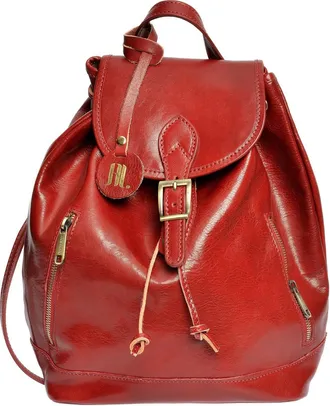 Anna Luchini Rood Rundleer Tas