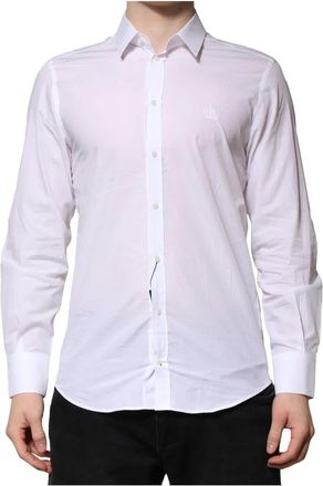 Dolce & Gabbana Witte Martini Lange Mouwen Formeel Overhemd - Heren - Zakelijke Overhemden - Wit - M - Katoen - Overhemden