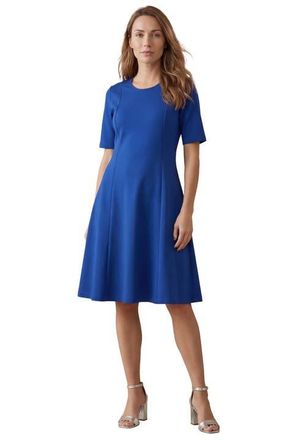 Jessica London Stretch Ponte Flare Dress in Dark Sapphire at Nordstrom, Size 20