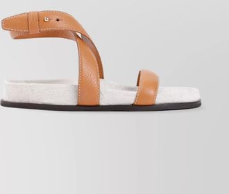 Toteme leather chunky sandal with tonal strap