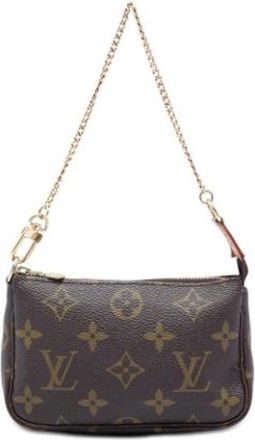 Louis Vuitton Pre-owned Mini Pochette Accessoires - Dames - Vintage Mini Tas - Bruin - ONE Size - Vintage