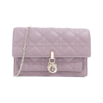 Dior Pink Leather Chain/Shoulder Wallet (Pre-Owned)