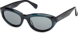 Max Mara MM0203 64N Womens Sunglasses Blue Size 53