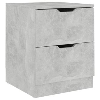 vidaXL Vidaxl - Mesita De Noche Madera De Ingenier&iacute;a Gris Hormig&oacute;n 40x40x50 Cm