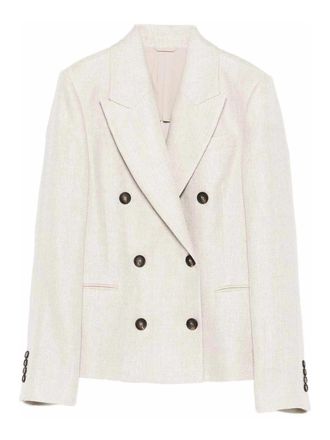 Brunello Cucinelli Two-button herringbone blazer
