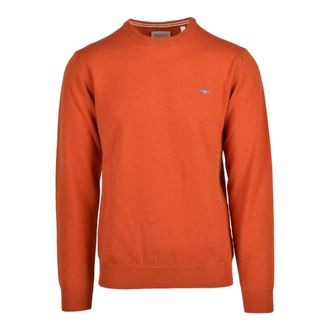 GANT Pullover met ronde hals - Heren - Ronde hals truien - Rood - S - Wol - Truien & Vesten