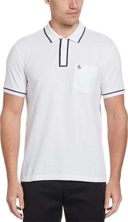 Original Penguin Heren Earl Biologisch Katoenen Poloshirt met Korte Mouwen (Wit)